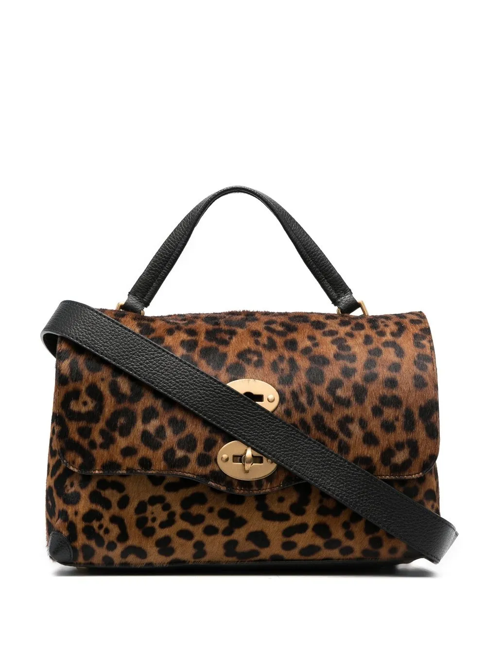 

Zanellato tote con estampado de leopardo - Marrón