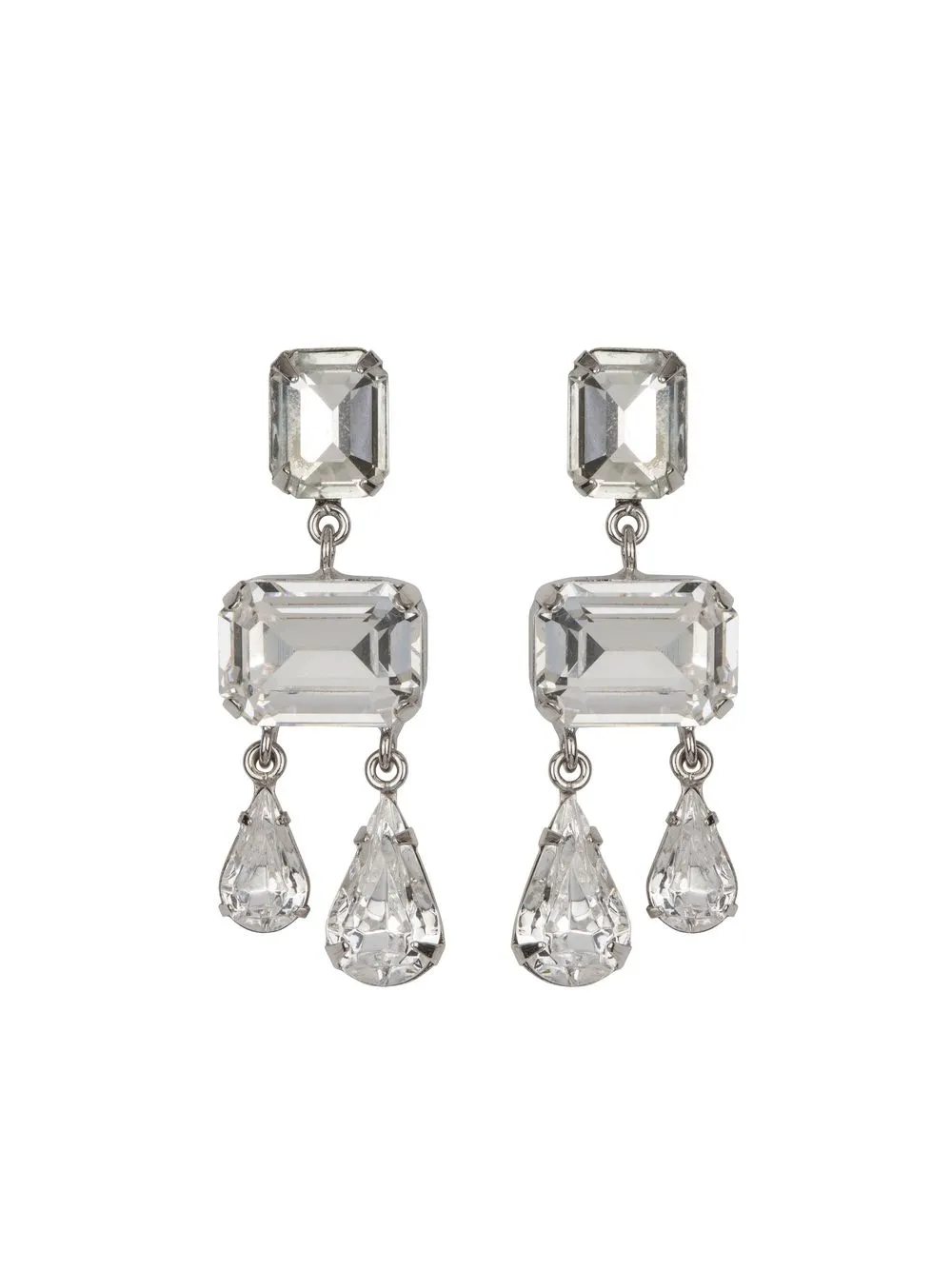 

Jennifer Behr aretes con detalles de cristal - Blanco