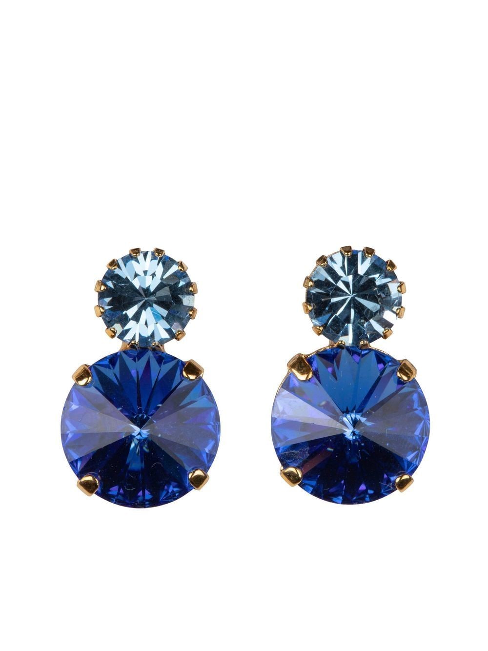 Jennifer Behr Myrla Crystal-detail Drop Earrings In Blue