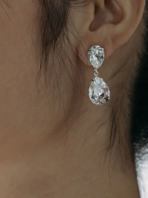 Jennifer Behr Judy クリスタルピアス | シルバートーン | FARFETCH JP