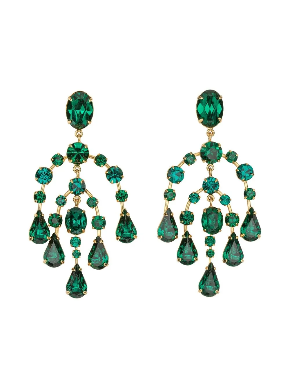 

Jennifer Behr Annastasia crystal-embellished earrings - Gold