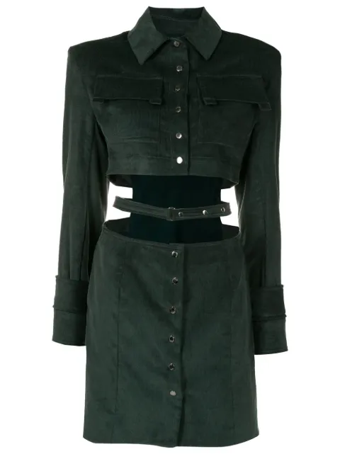 Gloria Coelho corduroy cut-out dress 