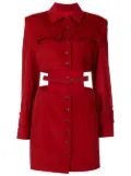 Gloria Coelho corduroy cut-out dress - Red