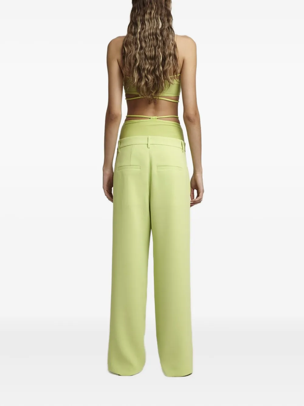 Gloria Coelho Asymmetric Wide-leg Trousers In Animal Print