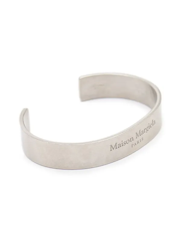 Maison Margiela logo-engraved Cuff Bracelet - Farfetch