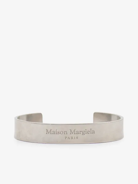 Maison Margiela bracelet torque à logo gravé