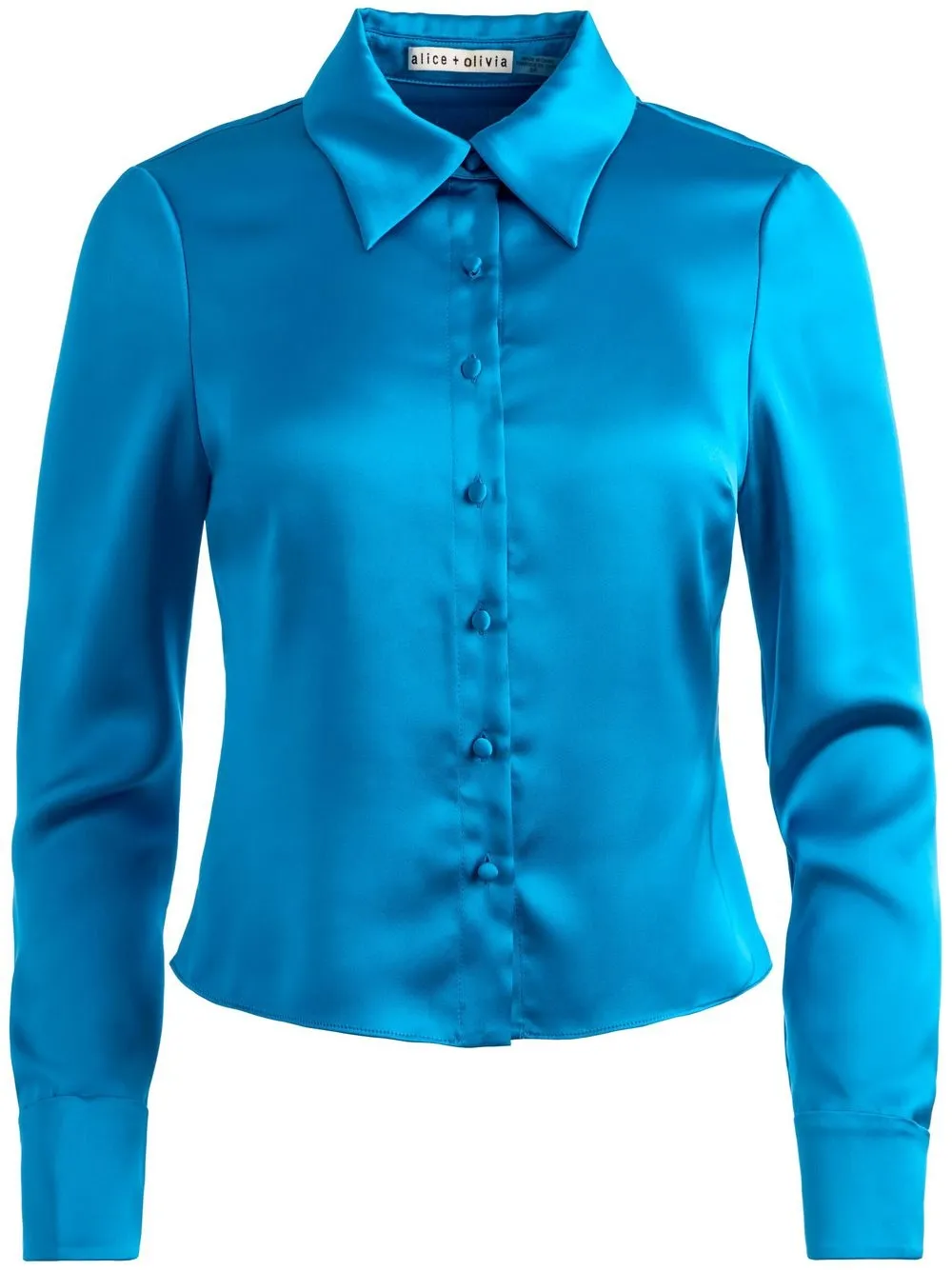 

Alice+Olivia camisa Willa 70 de manga larga - Azul