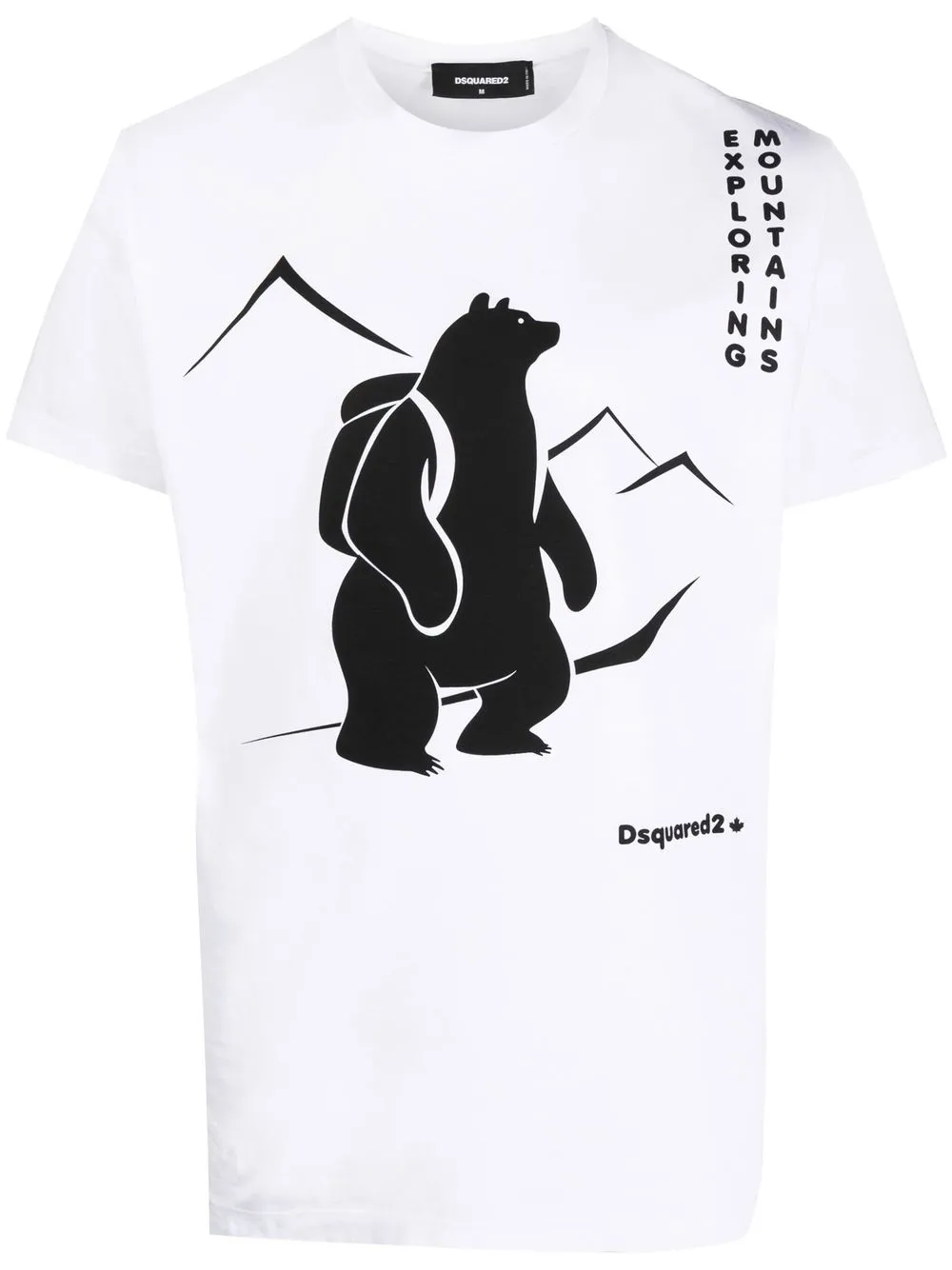 

Dsquared2 exploring mountains cotton T-shirt - White