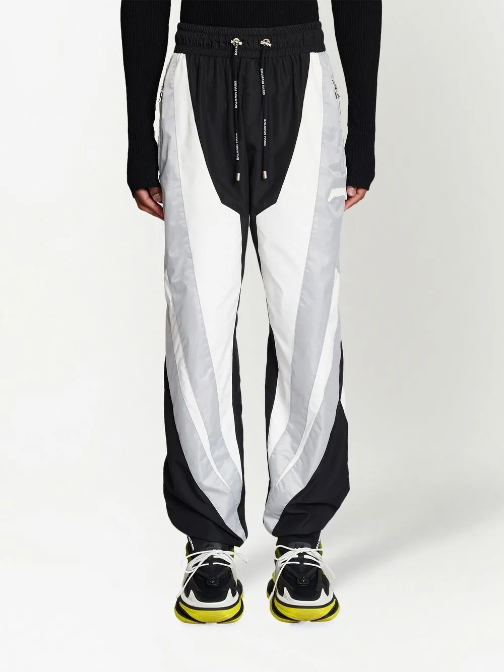  Balmain Jogginghose In Colour Block Optik   Schwarz 