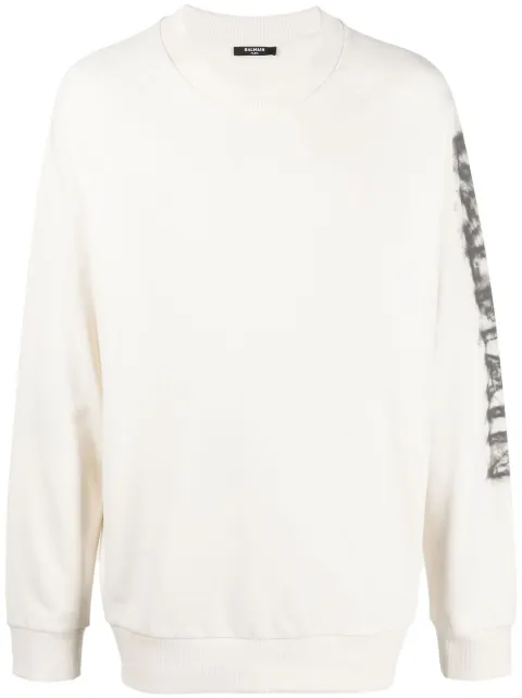 Balmain logo-print sweatshirt Men