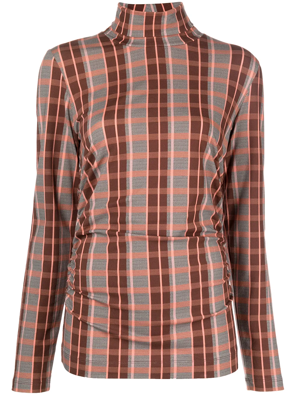 

Tanya Taylor Selby grid-print top - Red