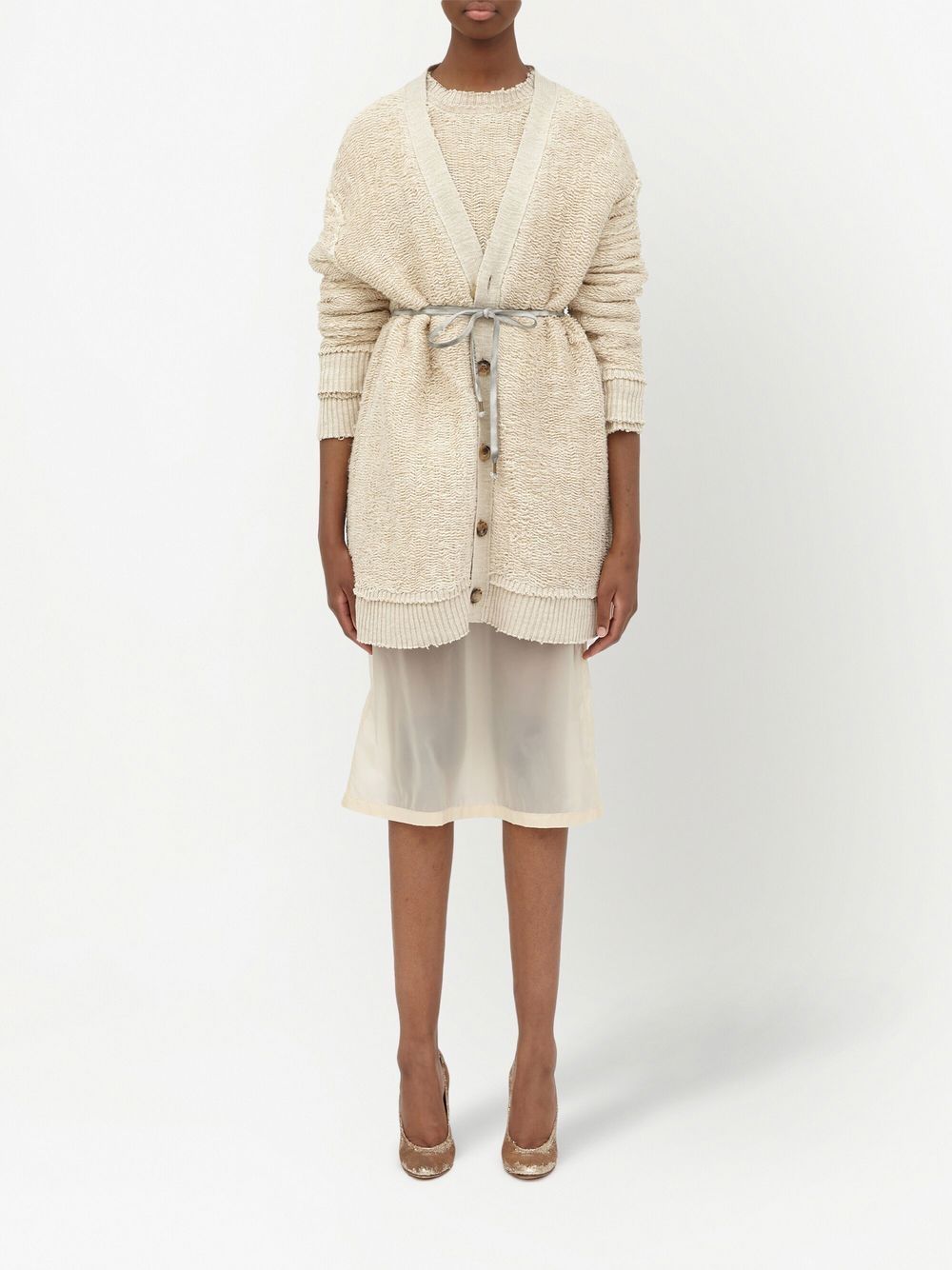 Maison Margiela raw-edge V-neck cardigan Women