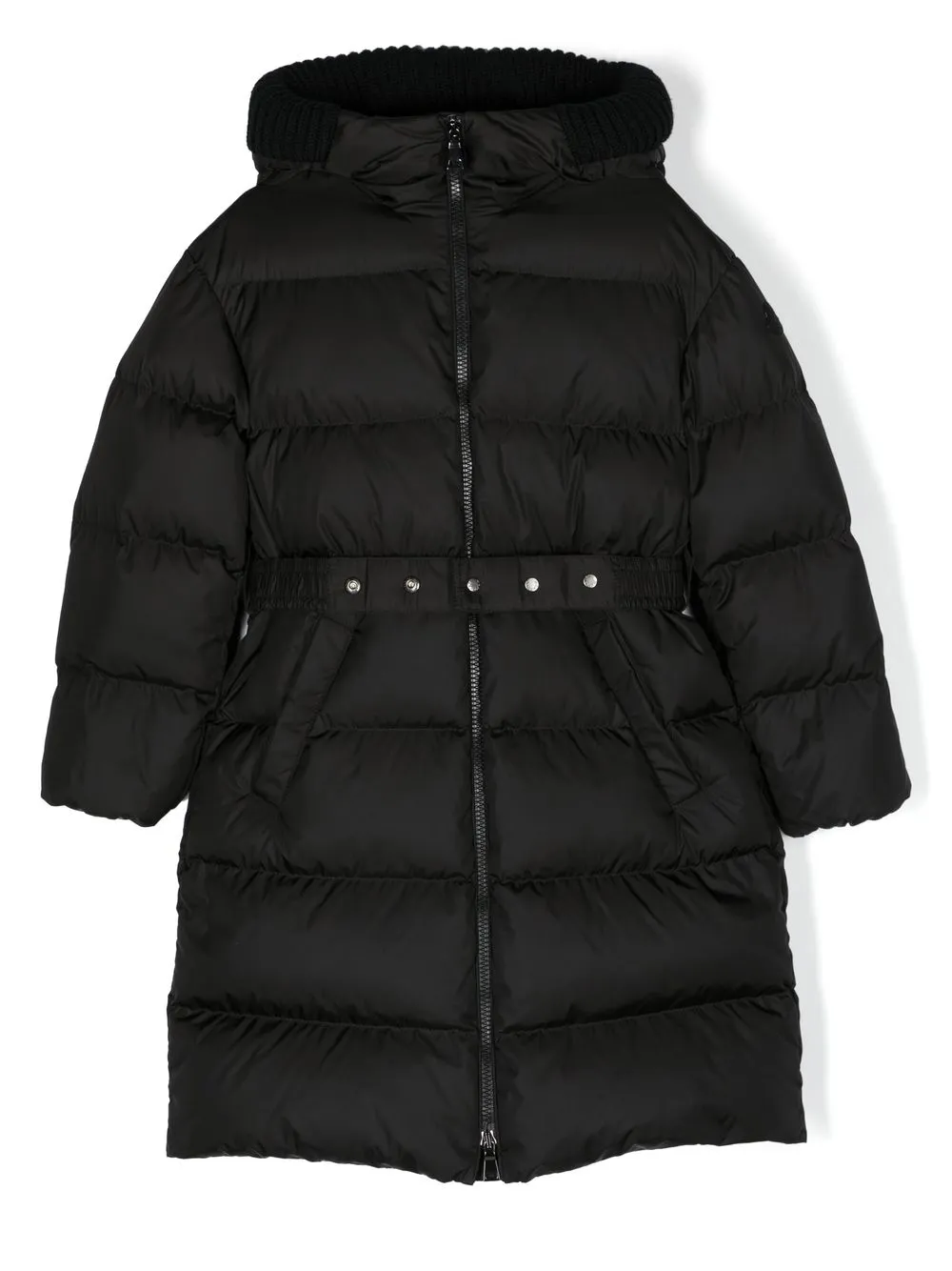 

Moncler Enfant abrigo capitonado con capucha - Negro