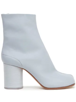 Maison Margiela Tabi 80mm Leather Ankle Boots | Blue | FARFETCH