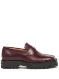 Maison Margiela Tabi leather loafers - Red