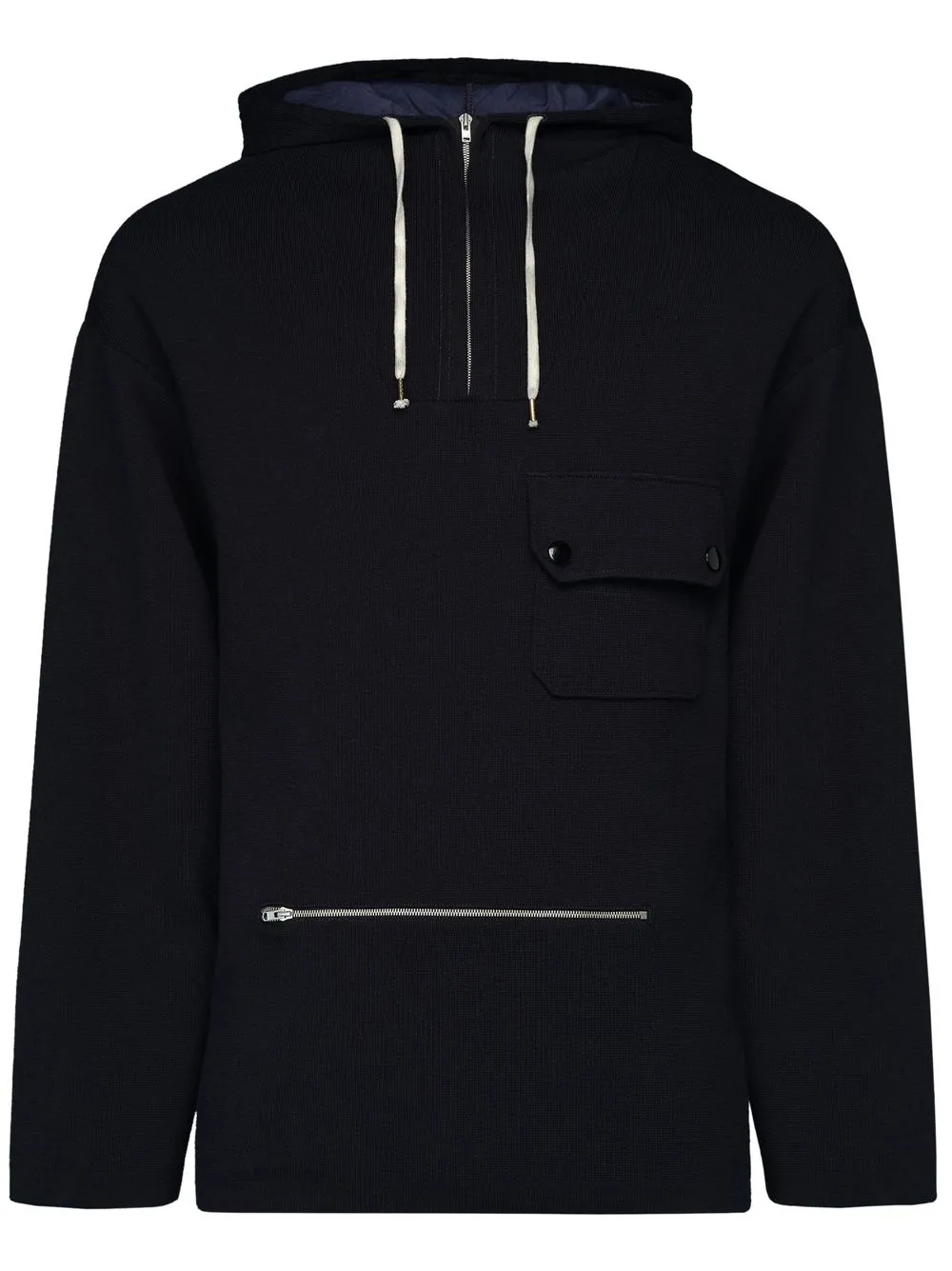 

Maison Margiela drawstring hooded jumper - Blue