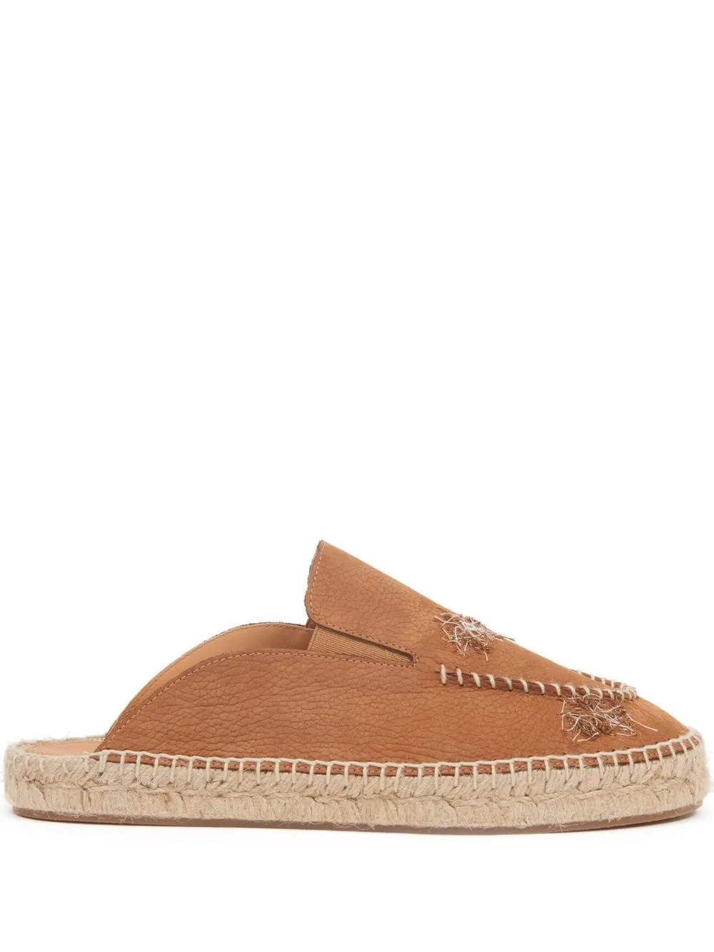 

Maison Margiela jute-sole leather slippers - Brown