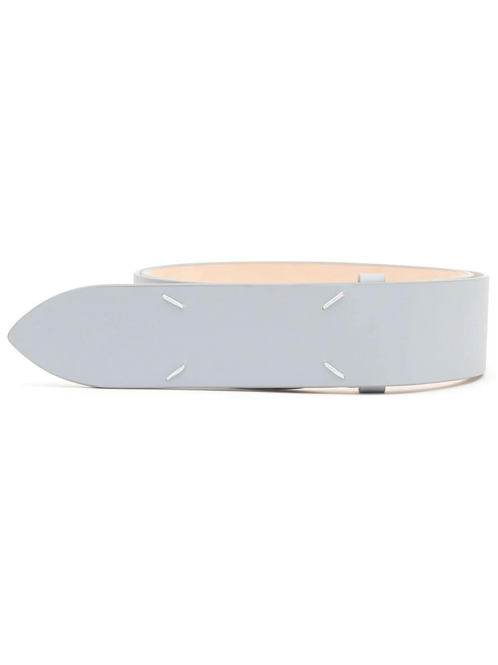 Maison Margiela Calf Leather Belt In Blue