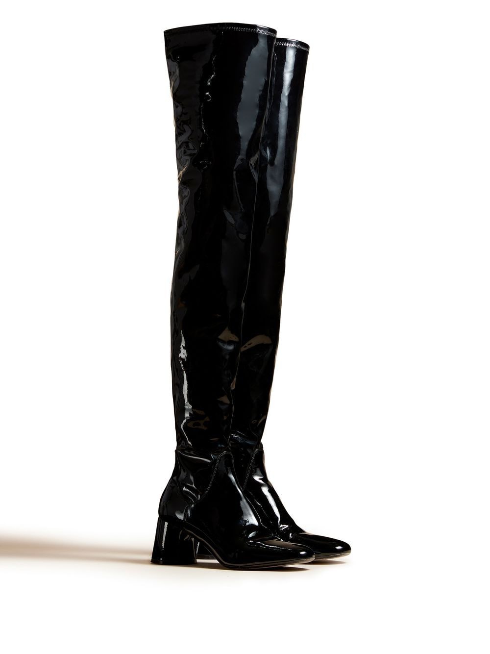 Shop Khaite Wythe 65mm Over-the-knee Boots In Black