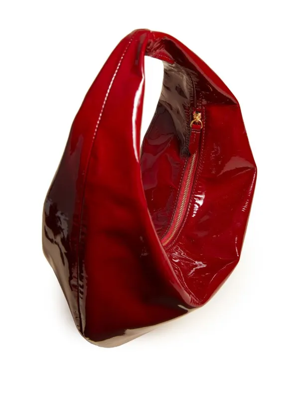 All In Patent Leather Clutch Bag or Shoulder Bag Red