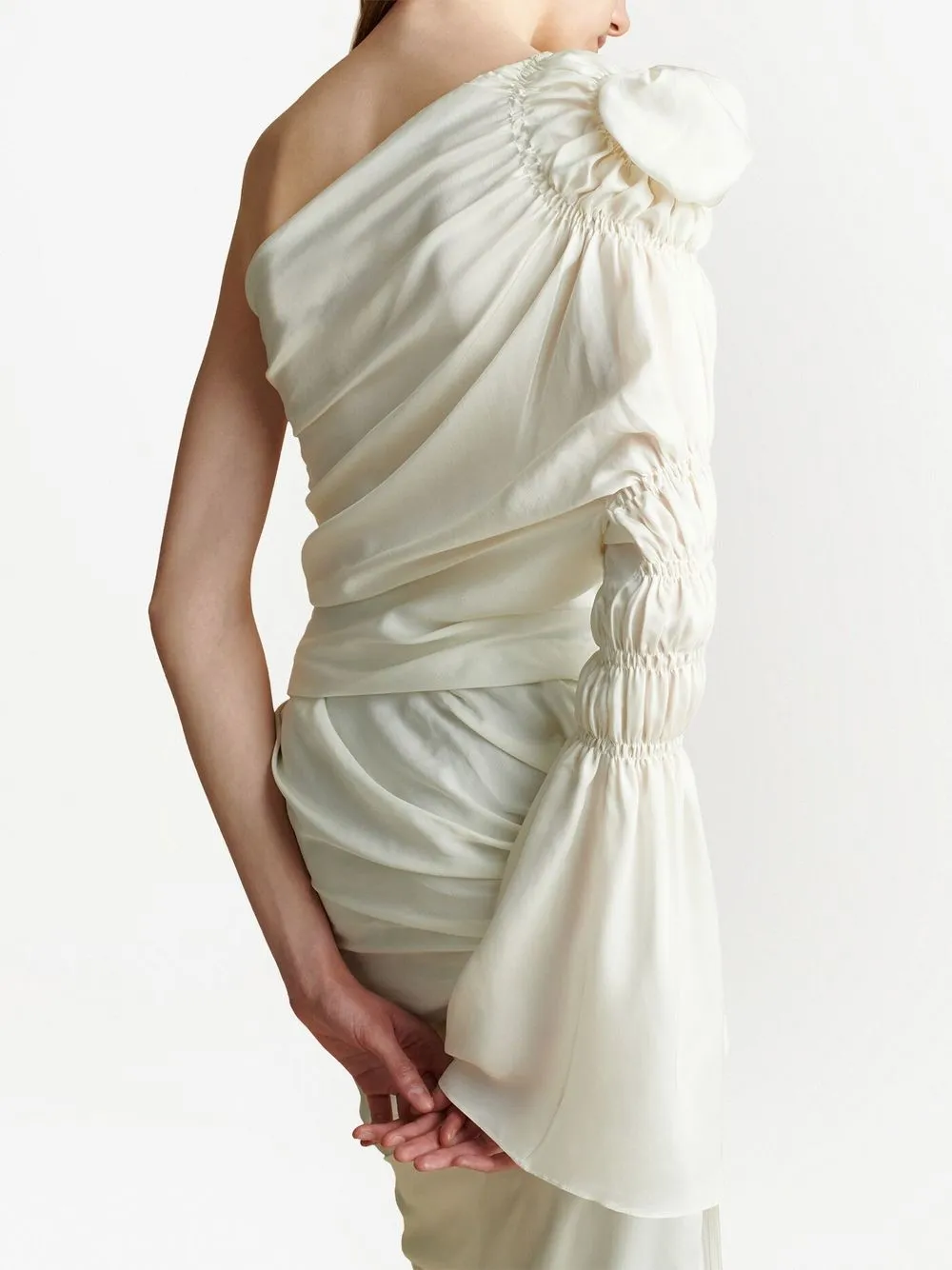 KHAITE Apollo oneshoulder Draped Long Dress Farfetch