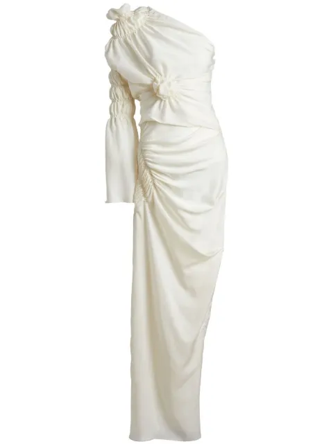 KHAITE Apollo one-shoulder draped long dress