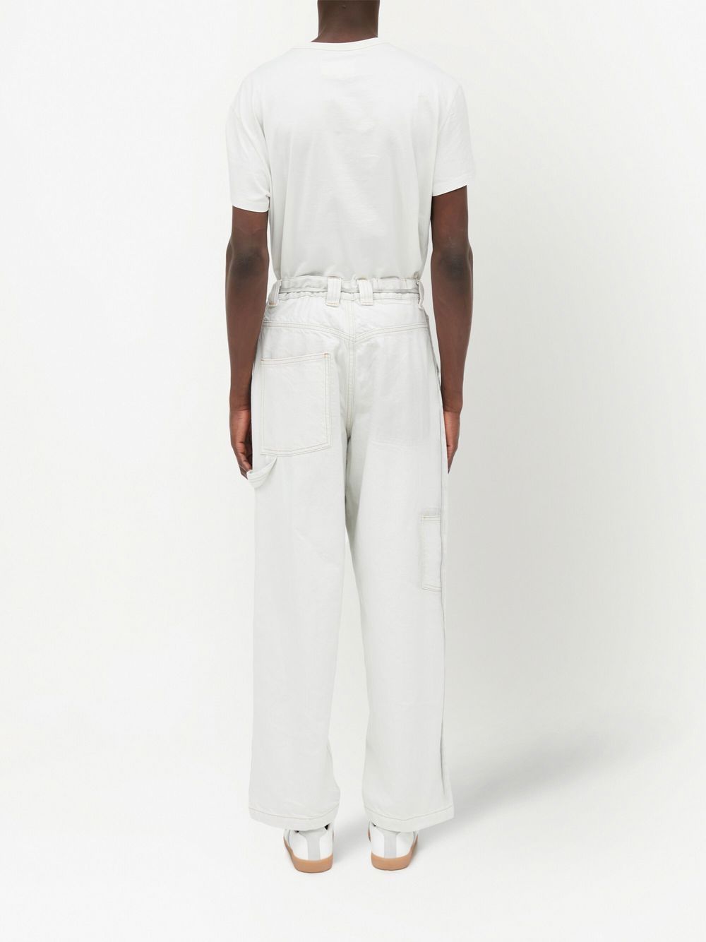 Shop Maison Margiela Selvedge Straight-leg Jeans In White