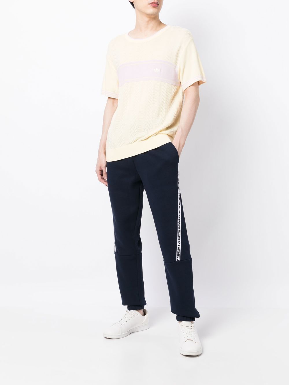 lacoste tonal tape track pants