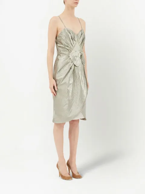 Maison Margiela bow-detail lurex midi dress S51DD0003S76692 - 2