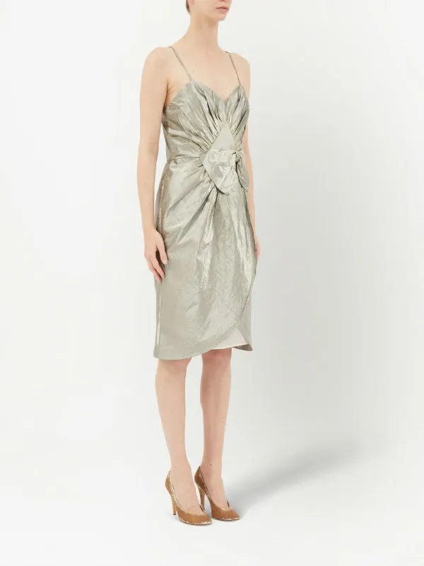 Maison Margiela リボンディテール ドレス | シルバートーン | FARFETCH JP