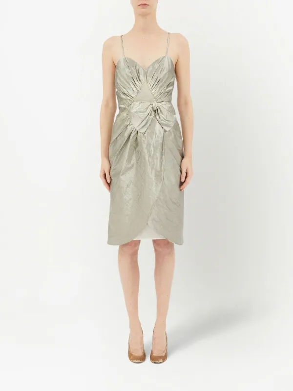 【送料&関税込】Maison Margiela Bow Midi Dress Maison Margiela bow-appliqué Tulle Midi Dress | Black | FARFETCH