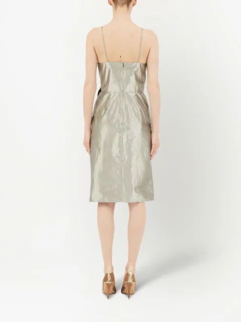 Maison Margiela bow-detail lurex midi dress S51DD0003S76692 - 3