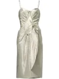 Maison Margiela bow-detail lurex midi dress - Silver