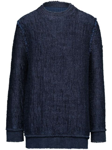 Maison Margiela woven-knit crew-neck jumper Women