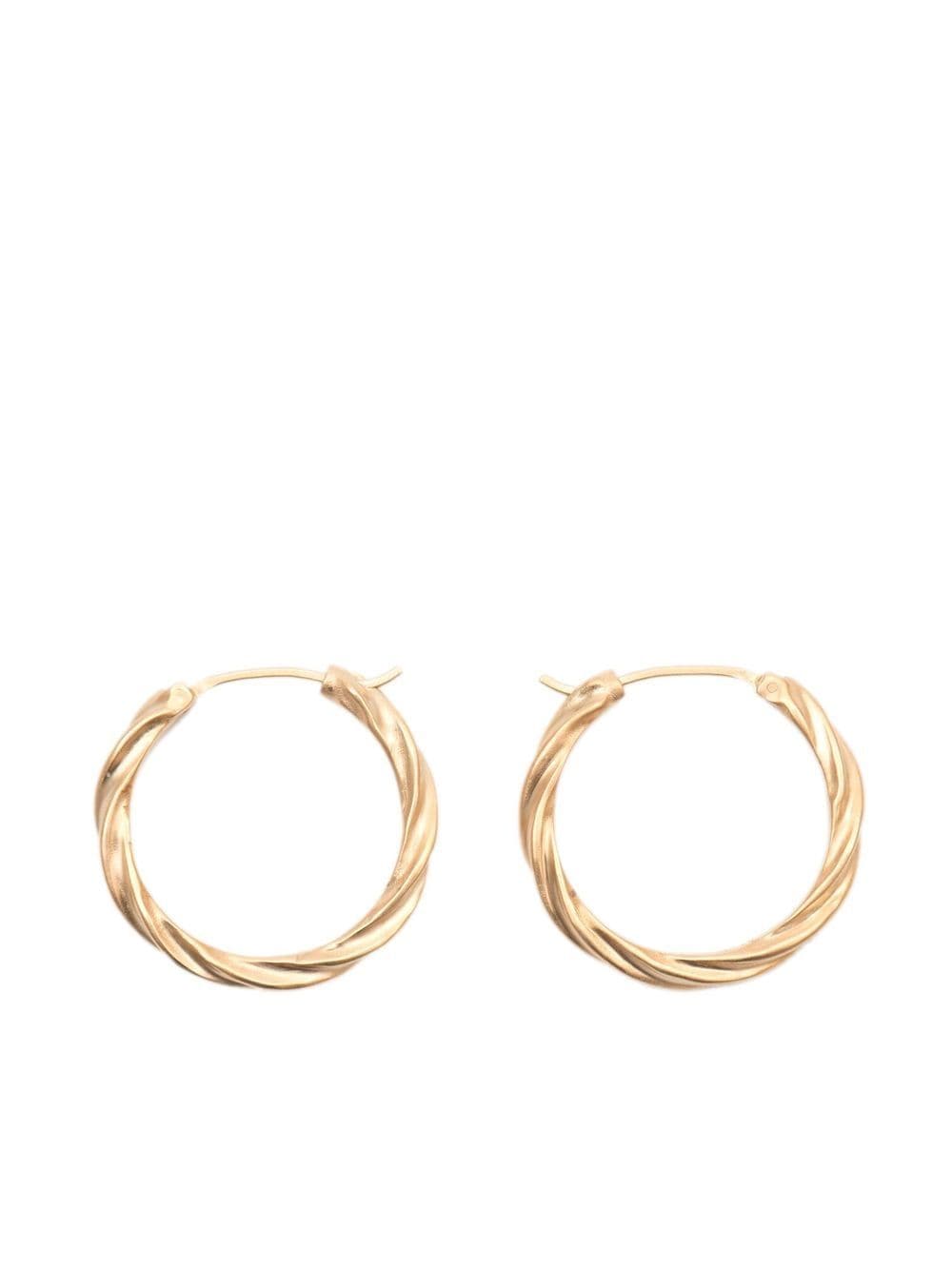 Shop Maison Margiela Timeless Hoop Earrings In Gold