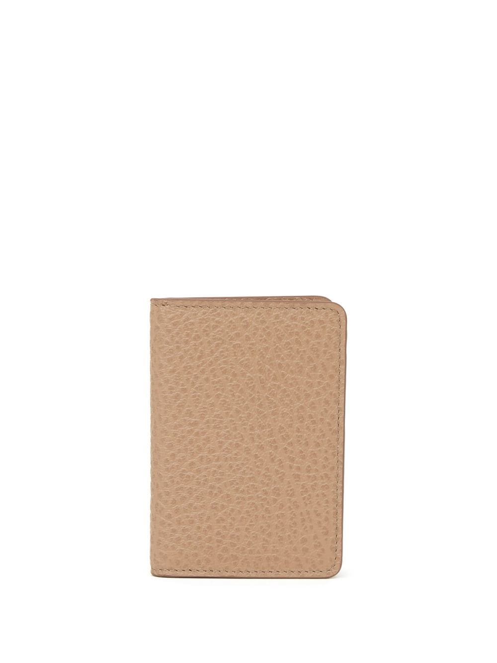 Shop Maison Margiela Four-stitch Leather Card Holder In Brown