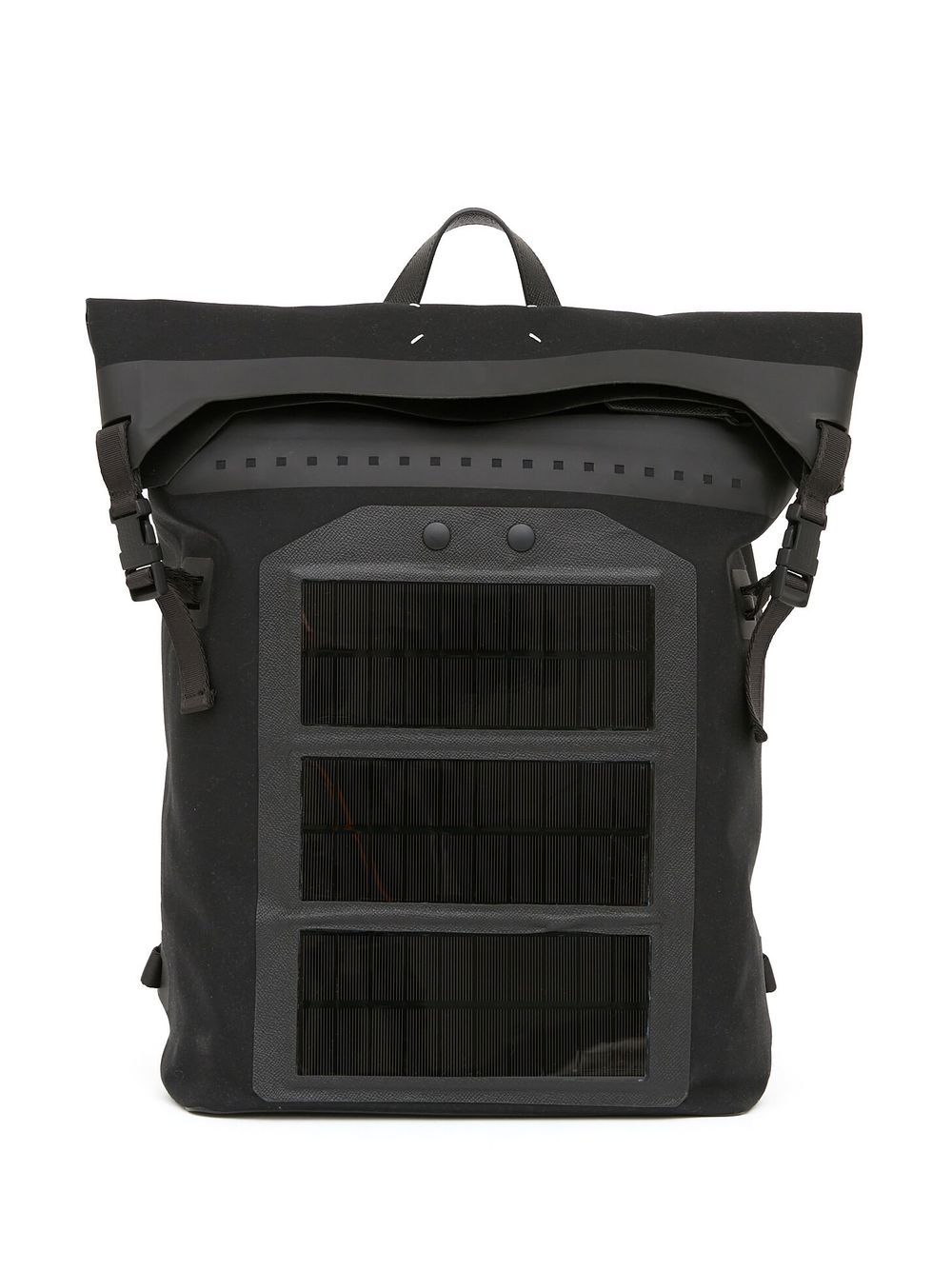 Maison Margiela Panelled Buckle Backpack In Black