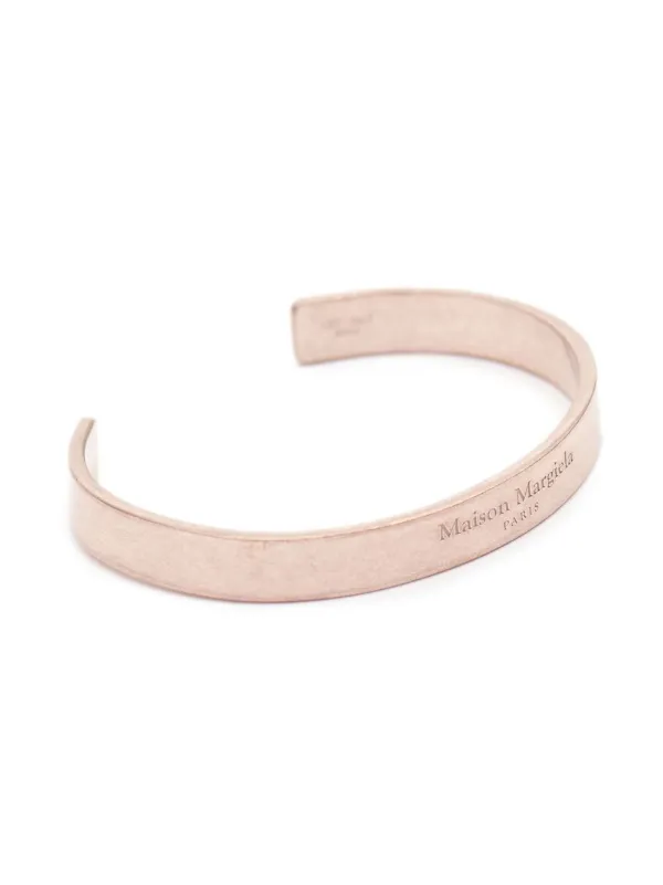 【関税&送料込】Maison Margiela Rigid Logo Bracelet Gold Minimal Logo Bracelet by MM6 Maison Margiela on Sale