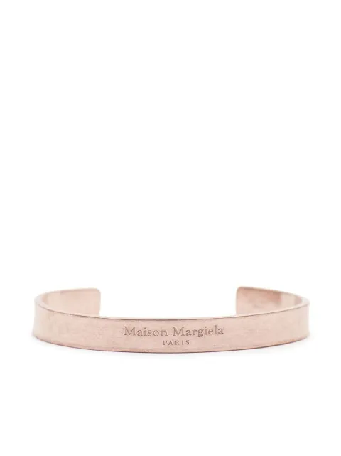 Maison Margiela logo-engraved cuff bracelet