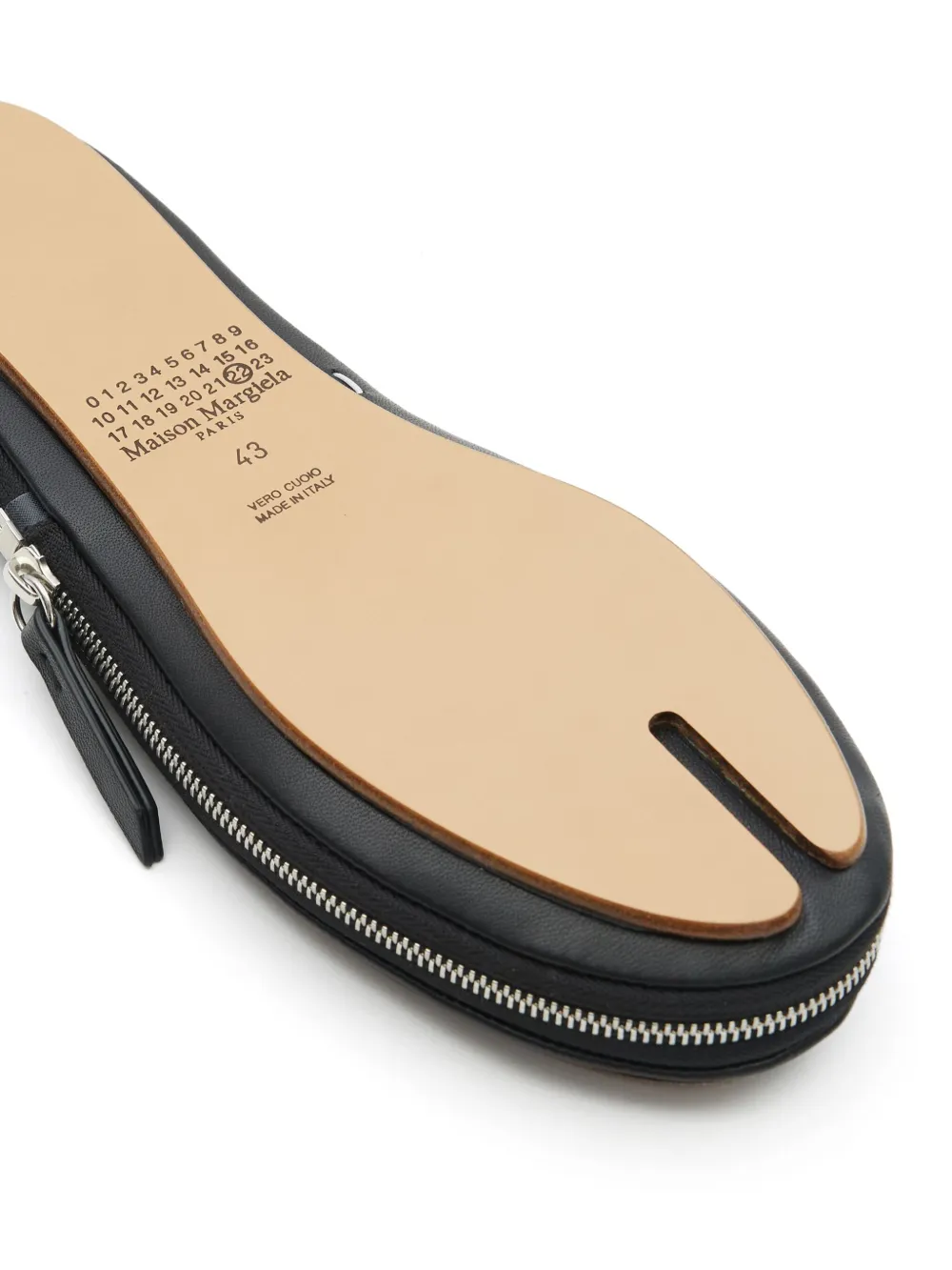 Maison Margiela zip-detail velvet slippers Blue