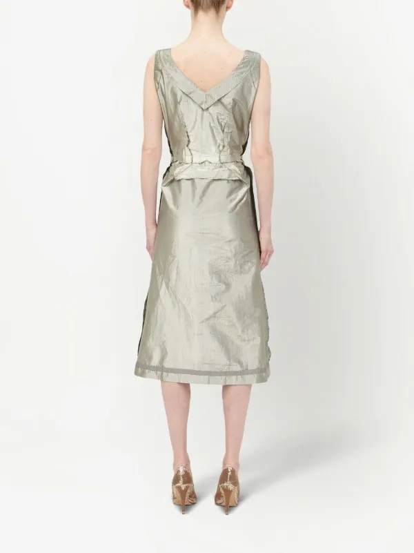 Maison Margiela Work-In-Progress Midi Dress | Silver | FARFETCH