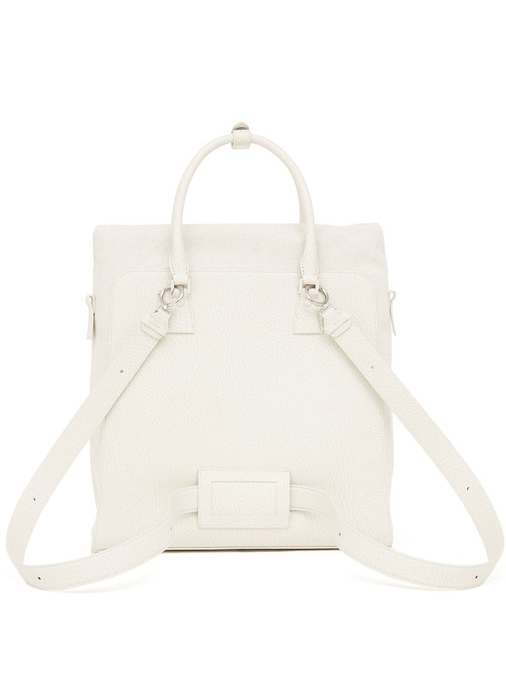 Shop Maison Margiela 5ac Leather Backpack In White