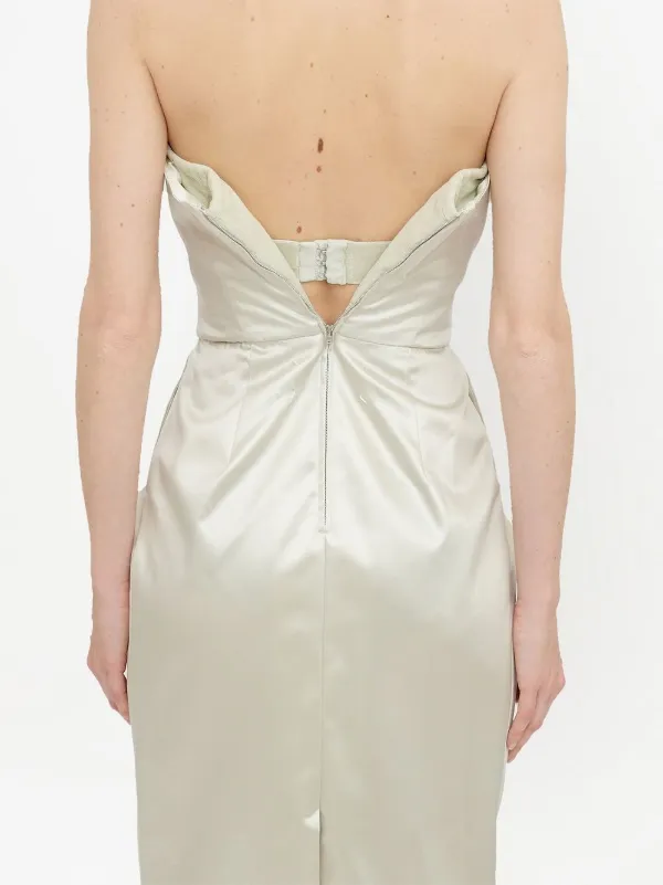 Maison Margiela Cintzed サテンドレス | グリーン | FARFETCH JP