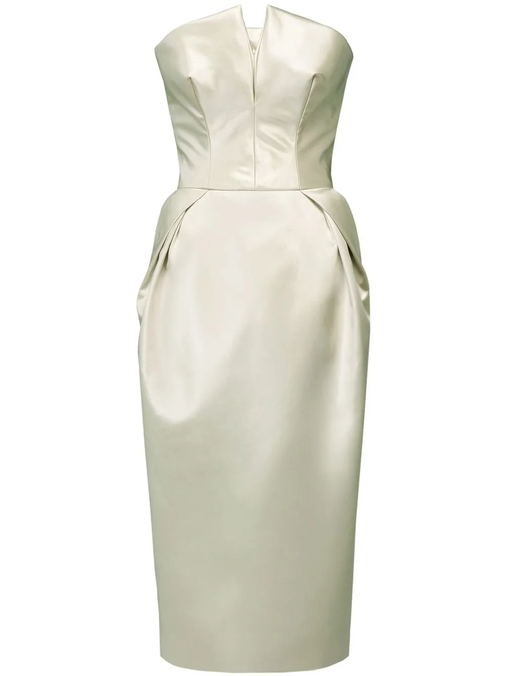 

Maison Margiela vestido midi strapless - Neutro
