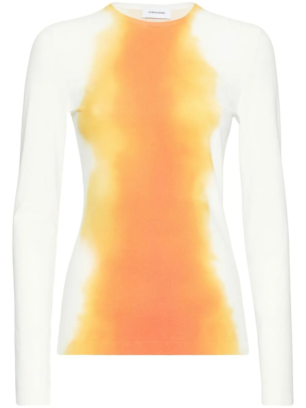 

Ferragamo gradient-effect long-sleeve top - White