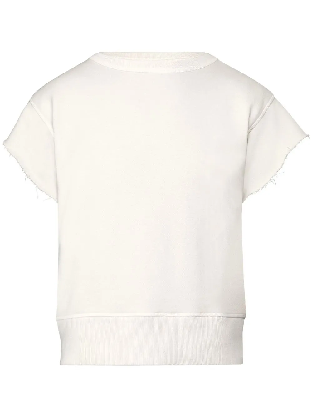 

Maison Margiela cotton frayed short-sleeve sweatshirt - Neutrals