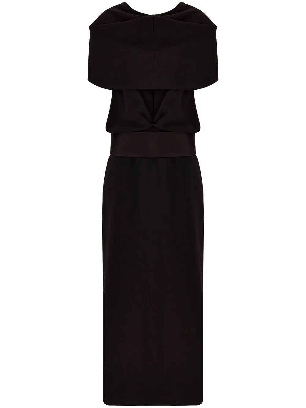 

Ferragamo cut-out draped midi dress - Black