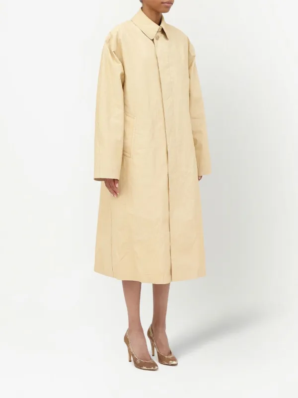 【送料&関税込】Maison Margiela Two-material Trench MAISON MARGIELA Belted cotton-blend gabardine trench coat
