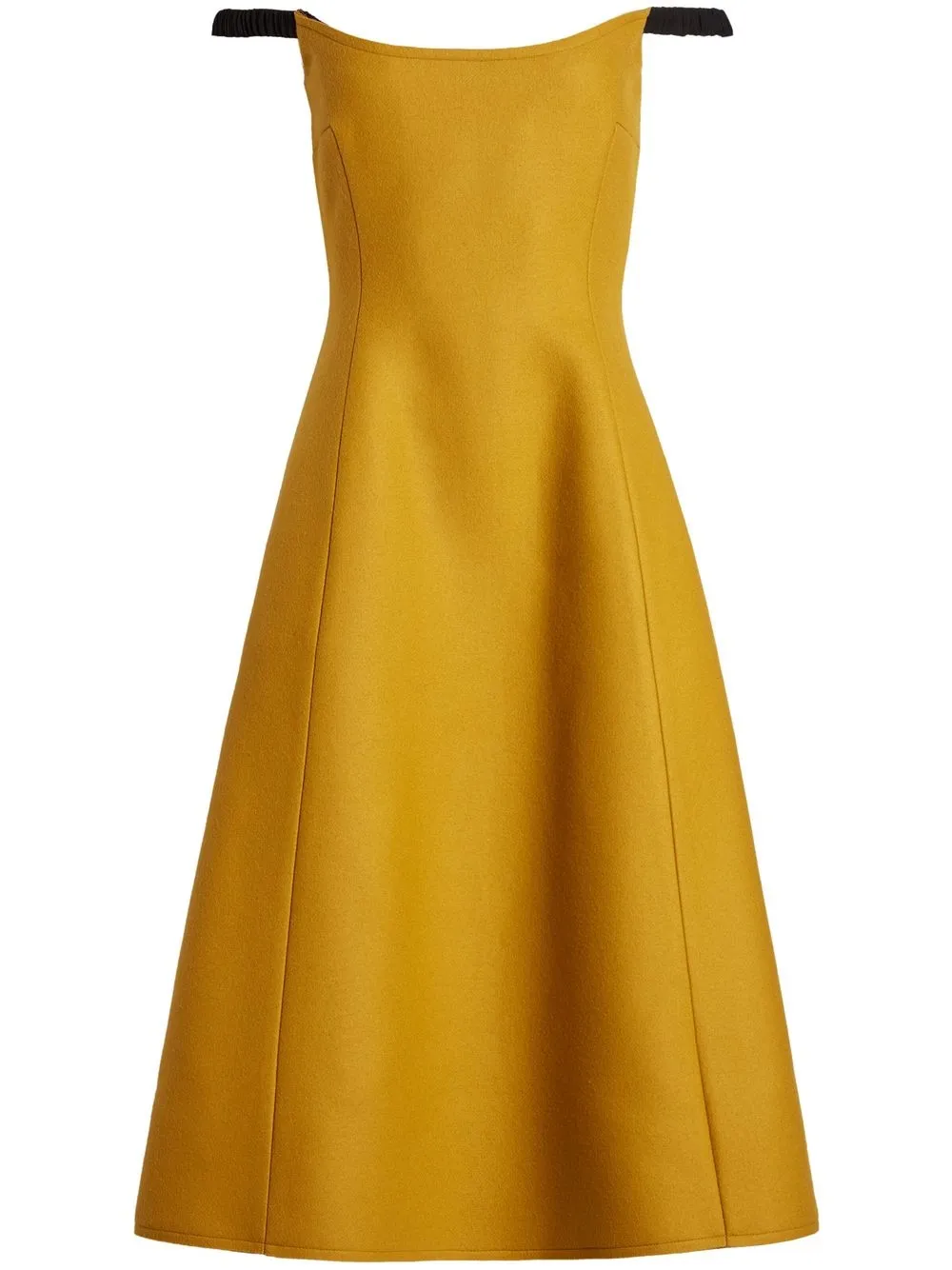 Khaite The Uma Midi Dress In Yellow | ModeSens