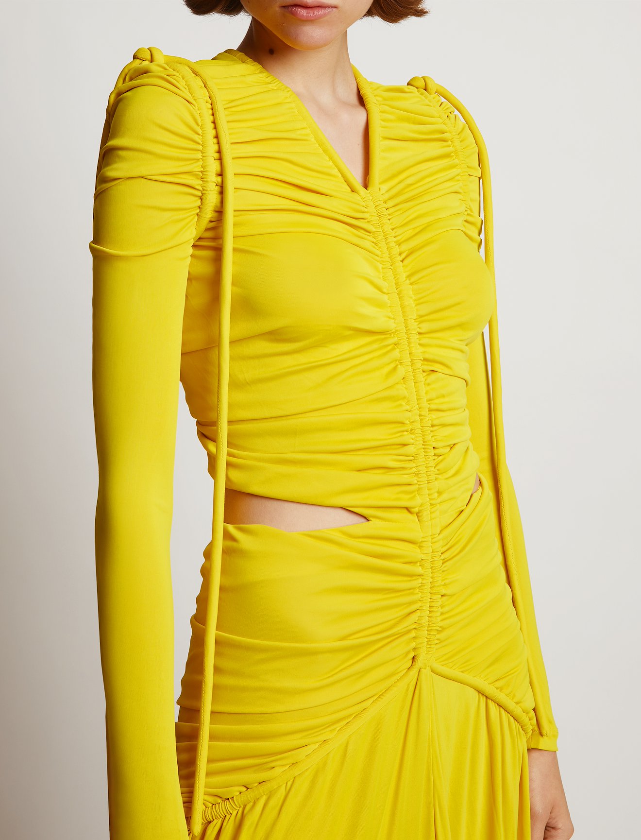 Viscose Jersey Cinched Cut Out Dress #3